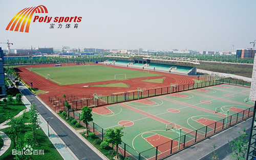 杭州中学塑胶篮球场施工