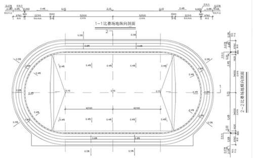 田径场塑胶跑道建设平面图