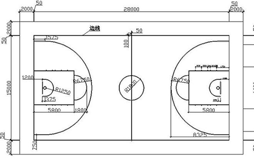 篮球场施工划线