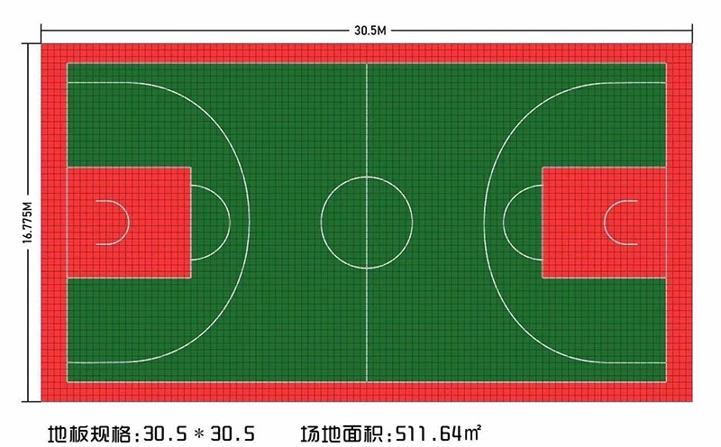 篮球场地平面图片